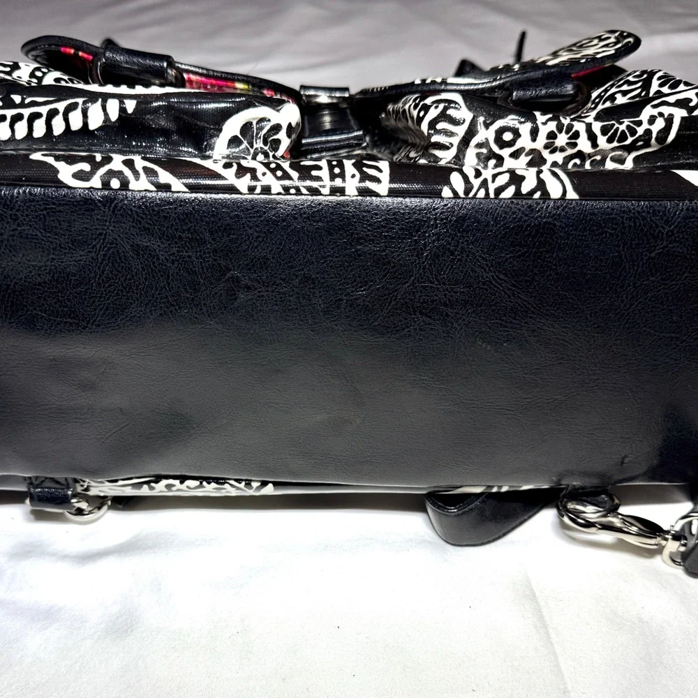 Gigi Hill black and white Paisley Back-Pack Tote - Picture 7 of 11